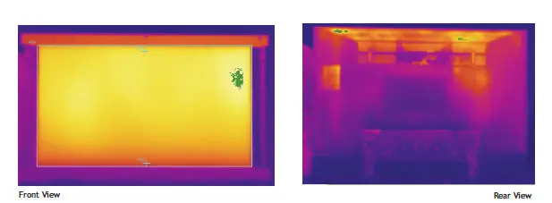 Figure 1. An infrared picture of an LCD TV.